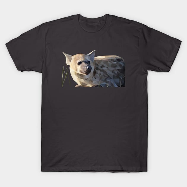 Low Poly Hyena lying down T-Shirt by ErinFCampbell